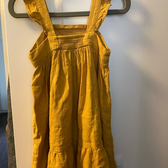 NWT ZARA Kids Girls Gold Ruffle Sundress - Picture 4 of 5